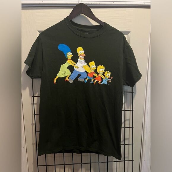 The Simpsons Dark Green T-Shirt - Picture 1 of 5